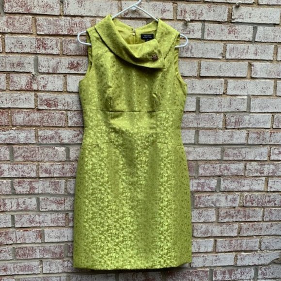 🎉HP🎉Citrine green Tahari dress size 8 - NWT - Picture 1 of 16